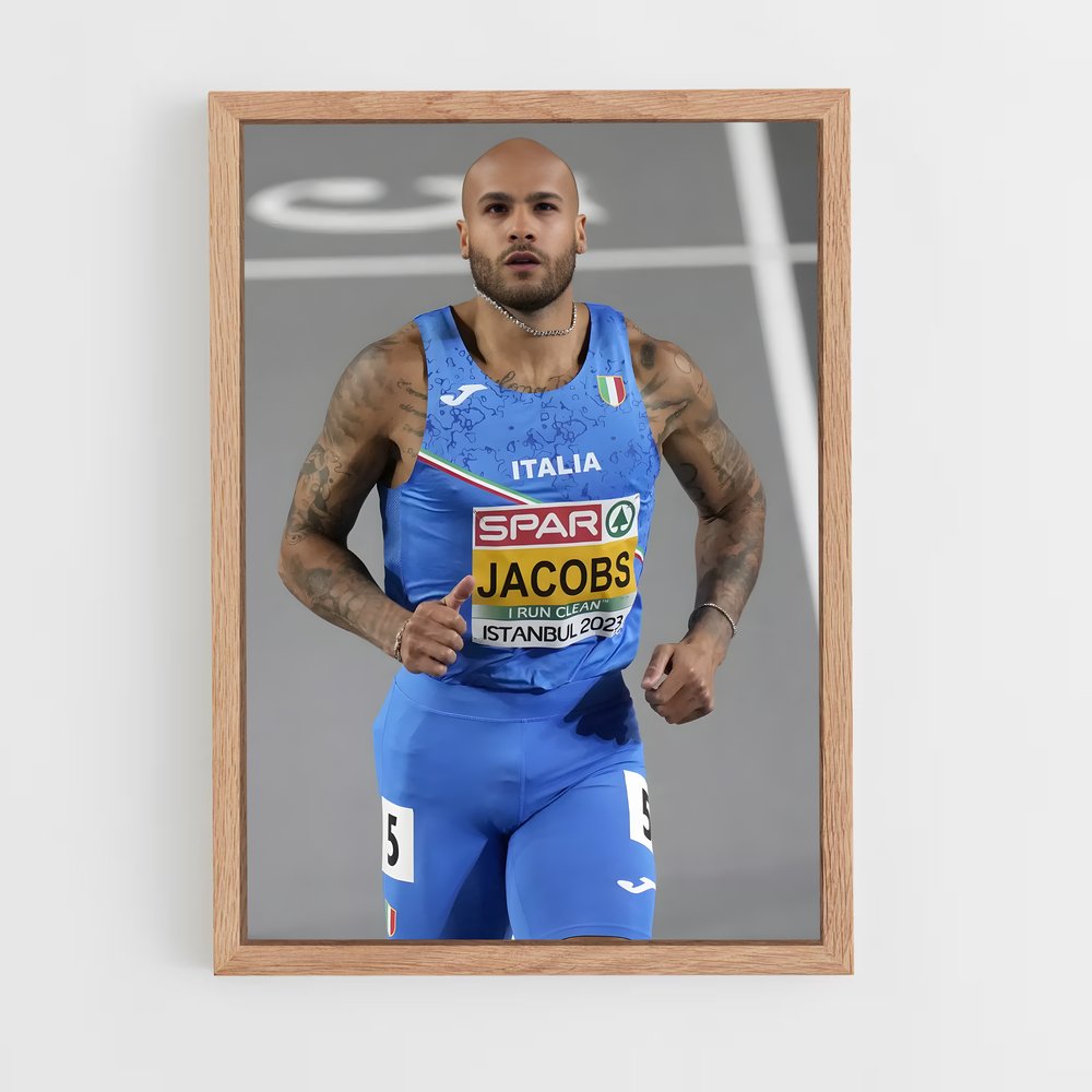Poster Marcell de jacobs – affiche Athlétisme (vue 4)